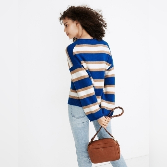 Madewell Belmore Striped Textured Pullover Sweater in XS - Picture 2 of 9